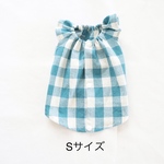 [犬服] Sサイズ 完成品 チワワ　　　　　　　　　　　　ブロックチェック キャミソールワンピース 背中開き