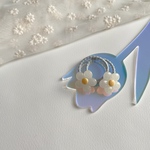glitter flower hairtie