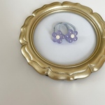 glitter flower hairtie