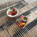 再販！ローストビーフと温野菜のランチ　ピアス　ミニチュアフード