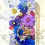 iPhoneケース､iPhoneカバー､押し花ケース､スマホケース､押しフルーツ､押し花､押し花カバー､スマホカバー､押しフルーツケース､押しフルーツカバー､Android 花 花柄リング付き、お花