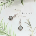 [送料無料]再販＊ネイティブピアス＊花＊シルバーカラー