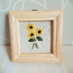 刺繍フレーム🌻ひまわりの花束　壁飾り インテリア雑貨