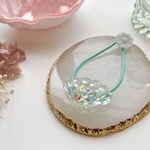 New キッズ big shell キラキラ クリアレジン ヘアゴム mermaid