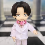 ３つになった薔薇のリボンタイ・ピンク（オビツ11サイズ）