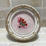 【送料無料】刺繍　フレーム　インテリア　カーネーション　母の日　花束
