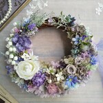 Jolie botanique＜Smoky Romantic＞＊母の日特別価格＊スズラン＊ハーフムーンリース＊グリーン＊プリザーブドフラワー＊お花＊ギフト＊結婚祝い＊新築祝い＊フラワーギフト＊母の日