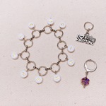 段数カウンター、チャーム、ステッチマーカーセット　小　【小花】