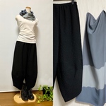 膨れ織り絹地＊サルエルパンツ＋ストール＊裏地付き＊着物リメイク