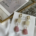 ゴールド＊パール＊ピンク  ピアス☆*。