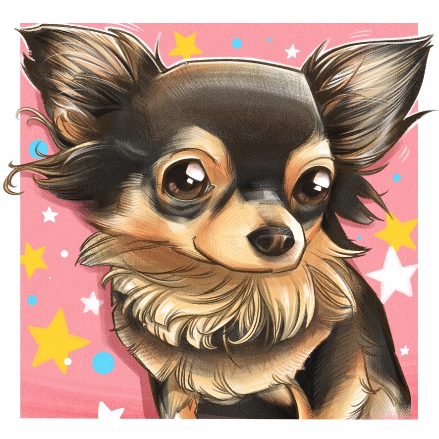 似顔絵【ペット】オーダーメイド 犬 - 似顔絵ショップHIROKIPO | minne