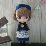再販：ネオブライス　２２ｃｍドールサイズドレス　紺色の秋