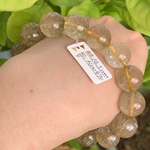 ◆新入荷◆ルチルクォーツ◆大玉◆人气◆14.5ミリ K00470 天然石ブレスレット パワーストーンブレスレット