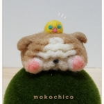 原っぱでねんねブルドッグさん ひよこ付き