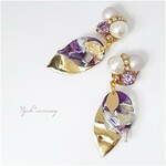 大ぶり紫陽花揺れるピアス/イヤリング