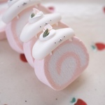  桜ロールケーキ キーホルダー