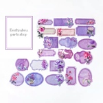 デザインペーパー風メモシール❤︎ パープル❤︎20pcs-836