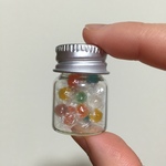 現品限り  ミニチュアキャンディの瓶詰め（アルミ蓋）
