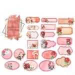 デザインペーパー風メモシール❤︎レッド❤︎20pcs-840