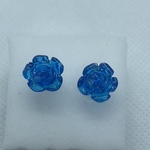 青い薔薇のピアス