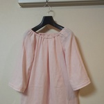 気持ちいい服＊ダブルガーゼのやわらかチュニック＊サーモンピンク