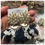 NEW つぶつぶパール　シフォン　タッセル　大人可愛い