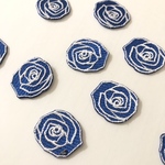 ｙ様専用☆薔薇(青色)　ワッペンセット★きらりぼん