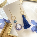 星夜のミニ花ねずみ　ピアス