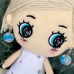 イアンヌちゃんピアス（ブルー×ピンク）※訳あり送料無料