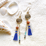 【14kgf pierce】smile and beads×tassel 