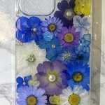 iPhoneケース､iPhoneカバー､押し花ケース､スマホケース､押しフルーツ､押し花､押し花カバー､スマホカバー､押しフルーツケース､押しフルーツカバー､Android 花 花柄リング付き、お花