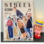 STREET40＊ホワイト＊人物＊和紙シール＊40枚♪＊海外製