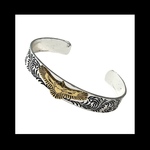 silver925【native_GDeagle バングル ブレス。】イーグル 鷹 ネイティブ シルバー パンク ロック メンズ　silver925 バングル  ブレス  ユニセックス ゴールド