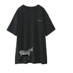 シマウマ柄デザイン　レディースTシャツ【S～4L】綿100%