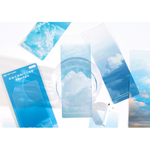透明しおり 青空 綿雲 5枚 写真 風景 英字 PET