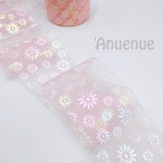 シャイニーデイジーチュールリボン（Rainbow x Light Pink ）60mm×2ｍ