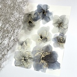 【送料無料】アルコールインクアート インテリア ポスター《nuanceflower navy gray》
