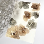【送料無料】アルコールインクアート インテリア ポスター《nuanceflower brown gray》