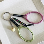 テニスボールにネームキーホルダー