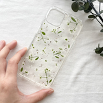 ユーフォルビアのお花畑　押し花スマホケース　押し花ケース　ソフトケース　手帳型ケース　android iPhone 12 13 11 SE2