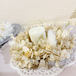 𓂃⚛︎ Champagne color wreath and candle⚛︎ 𓂃