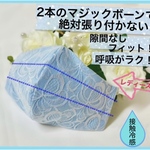 ♡今季残3枚♡ブルーレース✨驚き！隙間なしピッタリフィット【レディース】顔に張り付かない　冷感マスク　呼吸がらく　呼吸が楽　呼吸がしやすい　歌えるマスク　マスクフレーム　マスクカバー　超立体