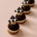チョコレートのミニチュアドームケーキ