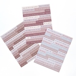 コラージュ素材 英字 シール  6枚set 《cream brown》[S160]