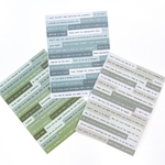 コラージュ素材 英字 シール  6枚set 《pistachio green》[S162]