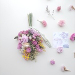 𖦞母の日ギフト𖦞  ミモザとピンクのスワッグ 