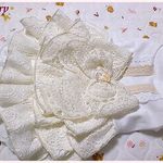 chloemama 様専用オーダーS32☆　オフ白&生なりレース4段フリル メルヘンワンピ