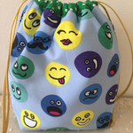 お役立ち　保冷保温巾着　ドイツコットン　face 　