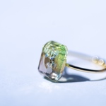 glass emerald glass リング　#2