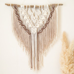マクラメタペストリー/brown wave